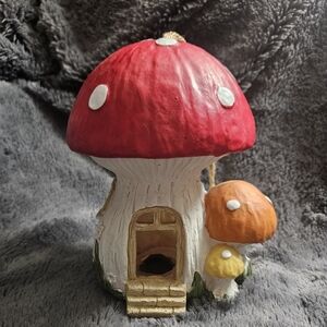 Whimsical Mushroom Bird House Decor